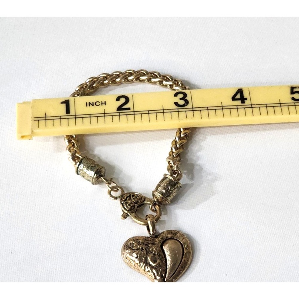 DaVinci Bronze Tone Bracelet Lead & Nickel Safe Heart‎ Shape Women's Bracelet - Picture 6 of 8
